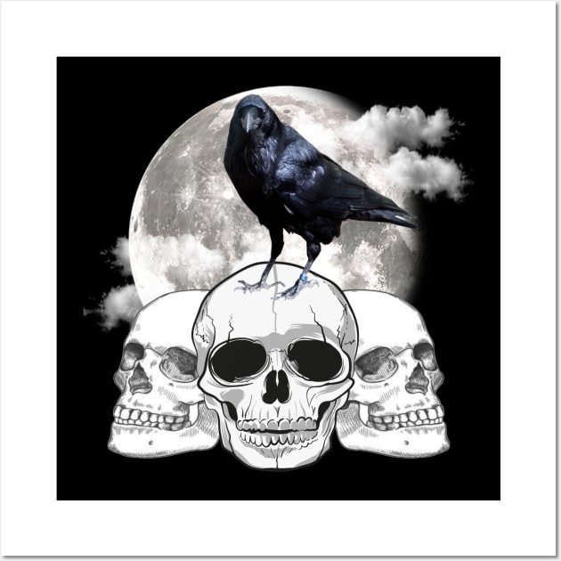 Raven & Skulls Wall Art by petermurphy619